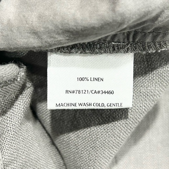 Eileen Fisher Linen Tapered Ankle Pants in Gray S - Picture 5 of 6
